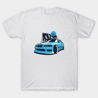 Blue E36 Compact Drift Mountains T-Shirt